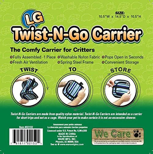 Ware Manufacturing Large Twist-N-Go Carrier for Small Pets by