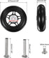 uxcell Replacement Luggage Wheels, 75x24mm Suitcase Wheel Repair Kits with PU Bearing Wheels, Washers, Wrenches, Axle