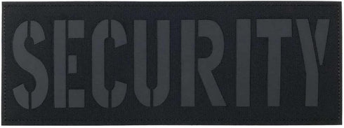 Large Reflective Laser Cut Security Patch, 11x4 inches with Hook and Loop for Vests and Backpacks