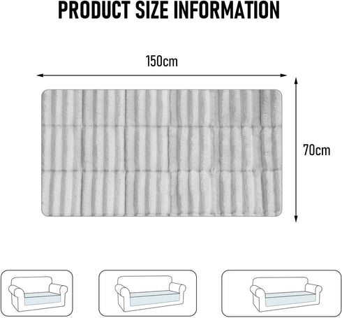 LiveGo Fuzzy Couch Covers for Pets, Garden Chic Cotton Protective Couch Cover, Pet Mat Bed Couch Cover (Milky Coffee)