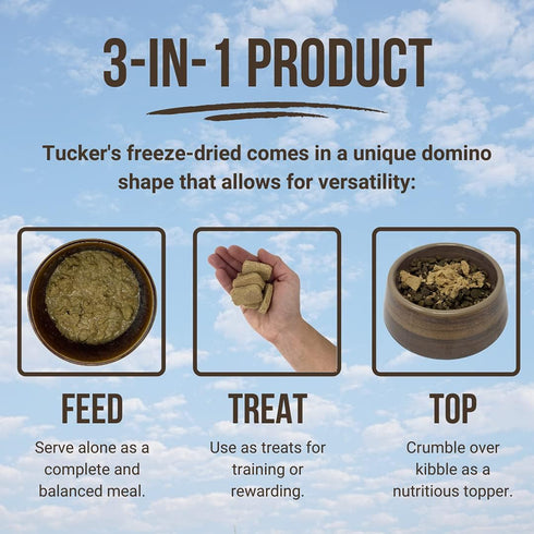 Frozen 14oz Tucker's Raw Freeze Dried Raw Dog Food, Chicken & Pumpkin Formula