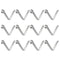 HARFINGTON 12pcs Single Button Kayak Paddle Snap Spring Clip, 60x12mm 65Mn Spring Steel V-Shaped Telescopic Locking