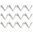 HARFINGTON 12pcs Single Button Kayak Paddle Snap Spring Clip, 60x12mm 65Mn Spring Steel V-Shaped Telescopic Locking
