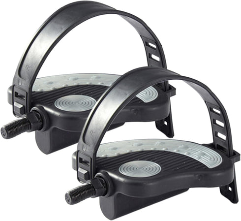 CurcKua Exercise Bike Pedals 2Pcs 1/2 Long Shaft Stationary Bike Pedals with Adjustable