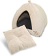 Pet Tent Soft Bed for Dog and Cat by Best Pet Supplies, Beige Corduroy, 19" x 19" x H:19"