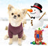 Idepet Pet Dog Classic Knitwear Sweater Soft Fleece Coat for Small Dogs, Thickening Warm Shirt Winter Clothing (L,