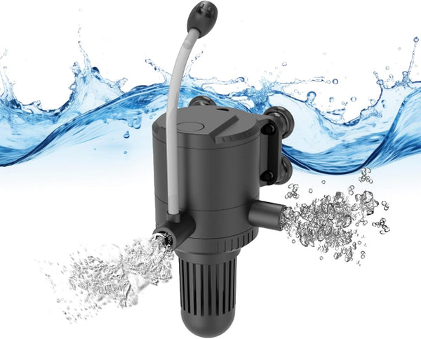 AquaMiracle 210GPH Aquarium Powerhead Pump, Double Water Outlet & Aeration for 40-60 Gallon Tanks