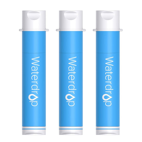 Waterdrop Water Filter Straw, Survival Water Purifier for Camping, Travel, Backpacking, Emergency Preparedness, 3 Pack,