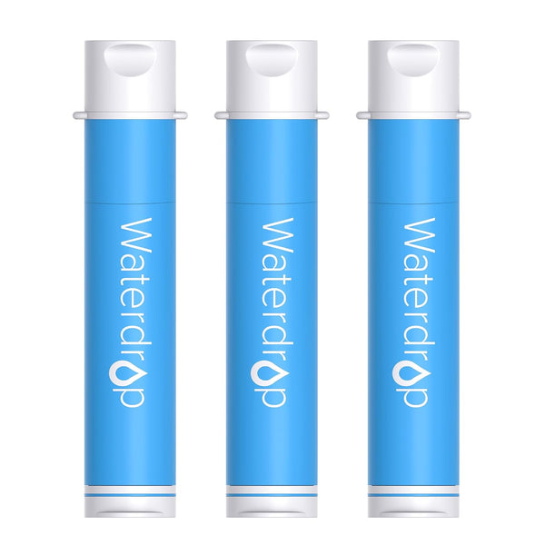 Waterdrop Water Filter Straw, Survival Water Purifier for Camping, Travel, Backpacking, Emergency Preparedness, 3 Pack,