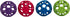 JW Pet Hol-ee Roller Dog Toy Puzzle Ball, Natural Rubber, Medium (4.5 Inch Diameter), Colors May Vary
