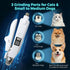 Zelvian 2-in-1 Trimmer, 3 Dog & Cat Nail Clipper and Grinder with LED Light, Low-Noise Electric Pet Nail Safety Lock