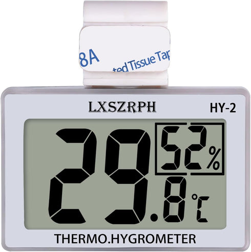 Reptile Hygrometer Thermometer, Digital Temperature Humidity Meter Gauge for Reptile Tanks, LCD Display, 1 Pack