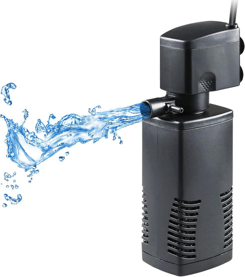TARARIUM Fish Tank Filter for 15-40 Gallon Tank Crystal Clear Powerful Internal