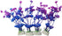 4 Pcs Green Artificial Plastic Plants, Fish Tank Plants for Fish Aquarium Decoration (Purple)