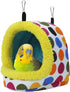 Bird Hanging Hammock - Winter Warm Plush Snuggle Pet Cave for Parrot, Lovebird, Budgie, Cockatiel (Medium)