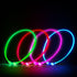 LED Dog Collar, Rechargeable Light Up Dog Collars,IP67 Waterproof Dog Lights for Night Walking,Adjustable, Reusable Safety Necklace for Small Medium Large Dogs (Green)