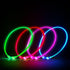 LED Dog Collar, Rechargeable Light Up Collars, IP67 Waterproof Dog Lights for Night Walking, Adjustable Safety Necklace