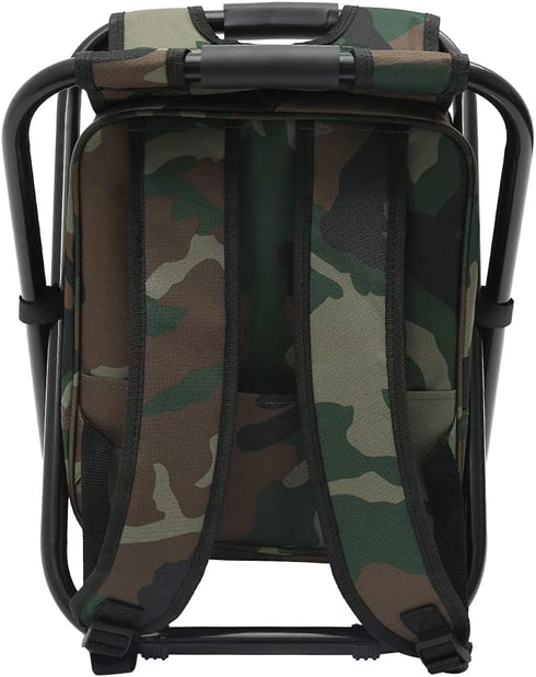 Fishing Chair Portable Camping Chair, Collapsible Insulated Cooler Bag for Hunting and Fishing Gear