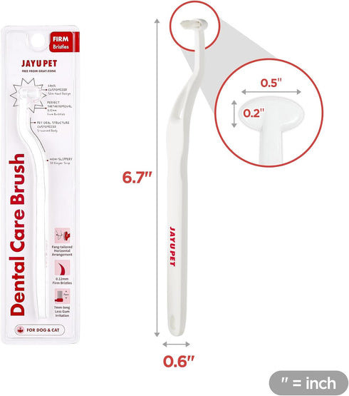 Dental Care Brush with Firm Bristles, Resilient Toothbrush for Dog Tartar and Plaque Removal