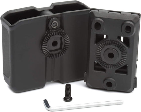 OWB Polymer Double Magazine Holster Ambidextrous Carrier for 9mm/.40 Calibers Double Stack Magazines