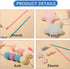 FJYXCHENXM 2 PCS Cat Wand Toy Interactive Cat String Toys Elastic Rope Plush Ball Star Pendant Cat Feather Toy Cat