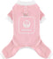 Dog Pajamas with D-Ring, Summer Puppy Clothes for Small Dogs, Cute Cat Outfit Apparel for Chihuahuas, Pink, Small