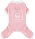 Dog Pajamas with D-Ring, Summer Puppy Clothes for Small Dogs, Cute Cat Outfit Apparel for Chihuahuas, Pink, Small
