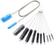 Aquarium Filter Brush Set, Flexible Double Ended Bristles, Stainless Steel Cleaning Brush with 10 Brushes