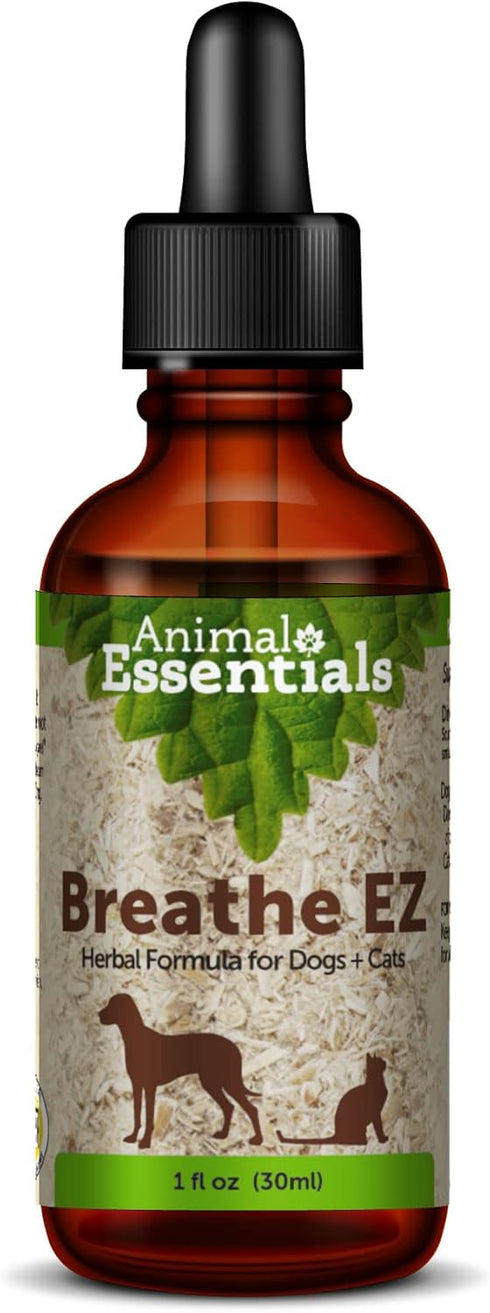 Animal Essentials Breathe EZ for Dogs & Cats - Pet Respiratory Support Supplement for Clear Breathing - 1 Fl Oz