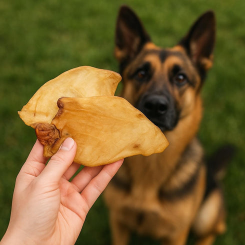 Pet Craft Supply Grass Fed Water Buffalo Ear 16 Count | Pack of 1, Long Lasting Dog Chew and Treat for Puppies