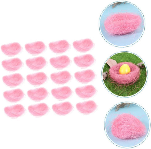 20pcs Mipcase Artificial Bird Nests for Decoration Realistic Simulation Nesting for Easter Home Decor and Photo Props