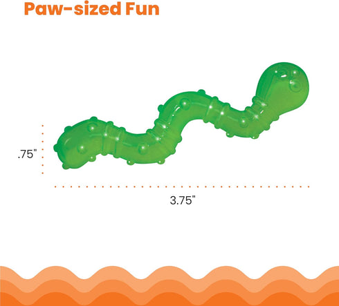 Catnip-Infused Wiggle Worm Dental Chew Toy for Cats