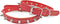Enjoying Spiked Dog Collar, Adjustable Leather Pet Collar for Kittens and Puppies, Red Small Size