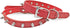 Enjoying Spiked Dog Collar, Adjustable Leather Pet Collar for Kittens and Puppies, Red Small Size