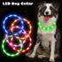 BSEEN Light Up Dog Collars, Silicone LED Dog Collar, Cuttable Lighted Puppy Collar for Small Medium Large Dogs