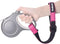 PetBonus Short Dog Leash, Reflective Design with Adjustable Soft Padded Handle for Retractable Leash, Pink 1 Pack