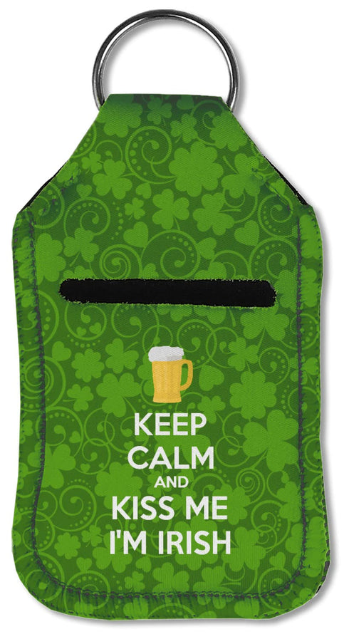 Kiss Me I'm Irish Hand Sanitizer & Keychain Holder - Small