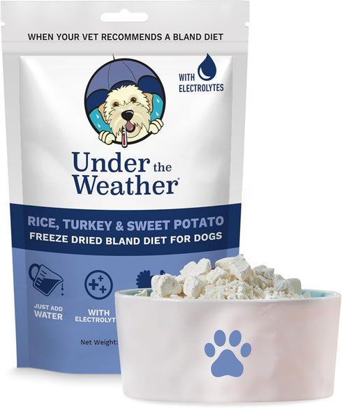 Under the Weather Easy to Digest Bland Diet for Sick Dogs, Gluten Free, Freeze Dried Turkey, Rice & Sweet Potato