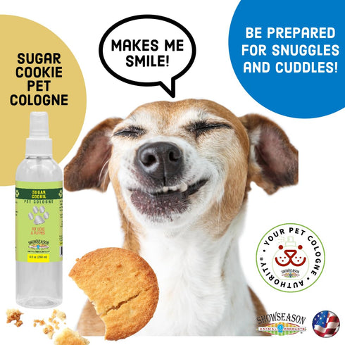 Sugar Cookie Pet Cologne 8.5 oz. - Long-Lasting Odor Eliminator for Dogs & Puppies, Biodegradable & Non-Toxic