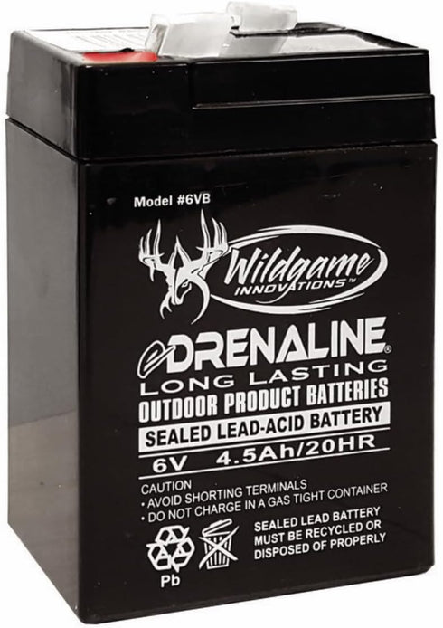 WILDGAME Innovations 6V New Version Edrenaline Rechargeable Battery for Game Feeders Outdoor