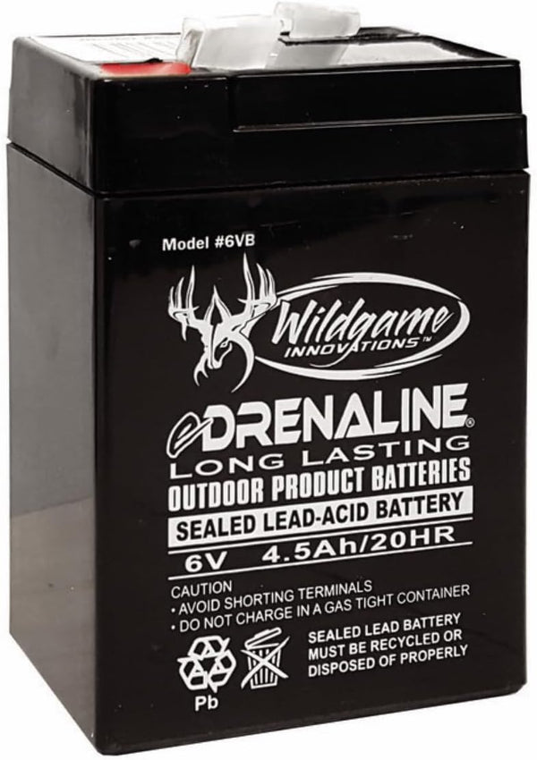 WILDGAME Innovations 6V New Version Edrenaline Rechargeable Battery for Game Feeders Outdoor
