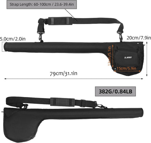 Lixada 31.1 Inch Fishing Rod Case, Fishing Tackle Bag, Portable Fishing Rod Reel Storage Tubes