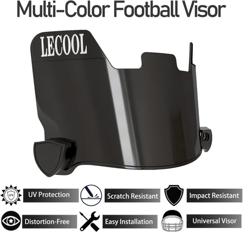 Multi-Color Football Visor,Enhance Your Game -Fits Adult & Youth Football Helmets
