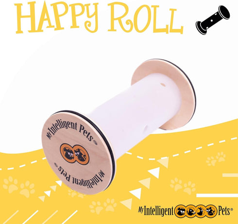 My Intelligent Pets Happy ROLL, Cat and Dog Enrichment Game, Treat Dispenser Toy