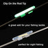 QualyQualy Clip-On Fishing Glow Sticks for Pole, Fishing Rod Tip Light Sticks Bulk Kit, 100 Pcs