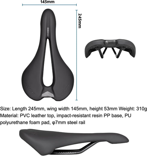 GORIX Bike Short Saddle Seat, Lightweight Comfortable Cushion for MTB Road Bicycle (GX-SA345)