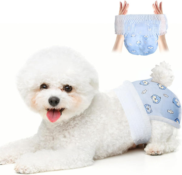 Mosamart Disposable Dog Diapers Count Absorbent Soft Puppy Doggie Diapers for Female Dogs