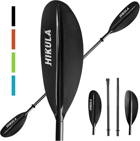 Kayak Paddle 4 Pieces, Lightweight Aluminum Shaft and PP Blade, 90.5inch/230cm Floating Oars