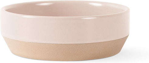 Fringe Studio "Whisker Cat Meow Small Stoneware Pet Bowl (478001),Blush
