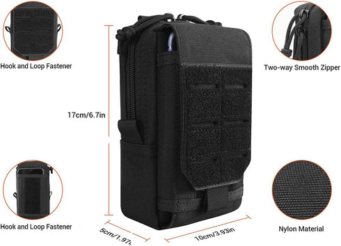Pack Tactical Molle Utility Pouch Cell Phone Pouch, Waist Bag Belt Pouch for Men, EDC Bag Gadget Organizer Vest Purse